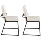 LumiSource Dutchess Side Chair with Cream Velvet Cushion in Black (Set of 2), , large