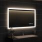HOMLUX 36" x 24" LED Bathroom Vanity Mirror in Silver, , large