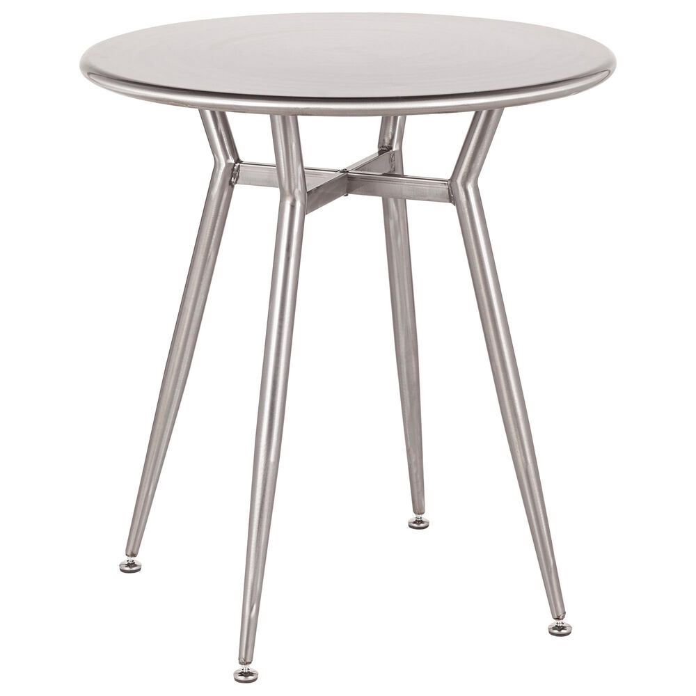 Lumisource Clara Dinette Table in Brushed Silver/Brushed Silver, , large