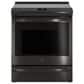 GE Profile 30" Smart Slide-In Electric Rang in Black Stainless Steel, , large