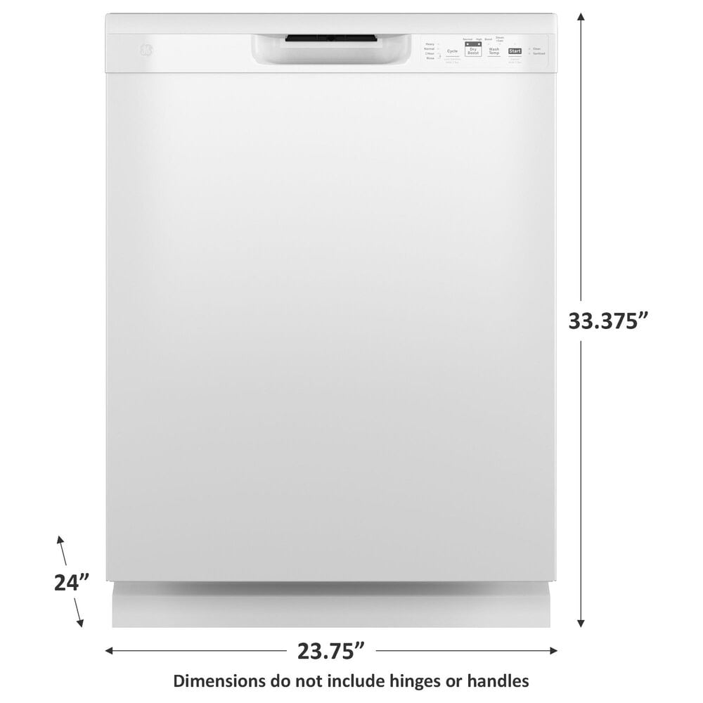 GE Appliances 24 &quot; Built-In Dishwasher with Steam + Sanitize in White, , large
