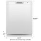 GE Appliances 24 " Built-In Dishwasher with Steam + Sanitize in White, , large