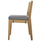 Hearth and Haven 5-Piece Outdoor Wooden Dining Set with U-Leg Table and Cushioned Chairs in Gray, , large