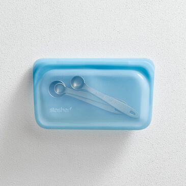 Stasher Reusable Silicone Snack Bag in Blue, , large