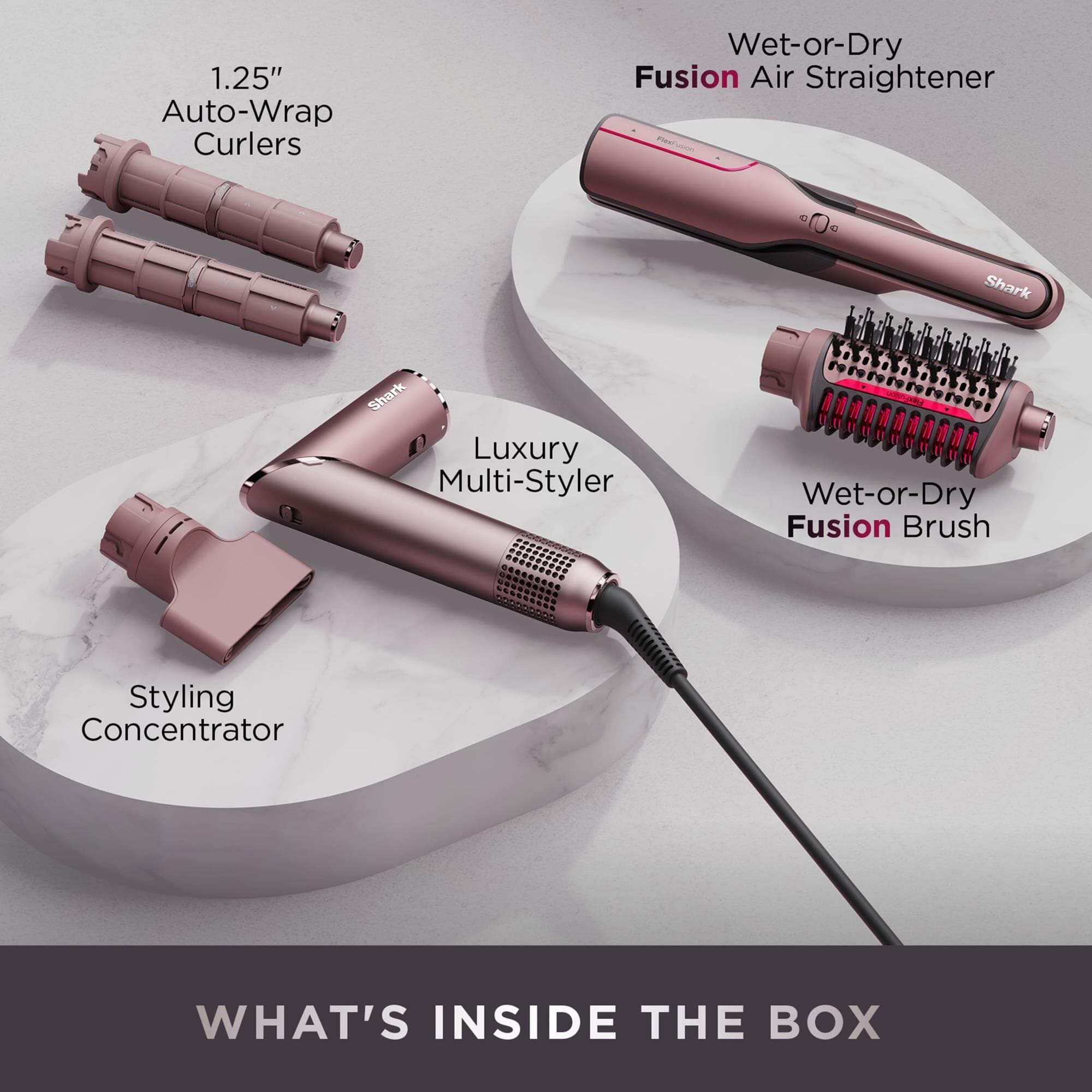 Shark FlexFusion 5 in 1 Air Styler Straightener and Brush Set in