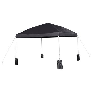 Flash Furniture Harris 10" Black Canopy Tent with Wheeled Case with Base, , large