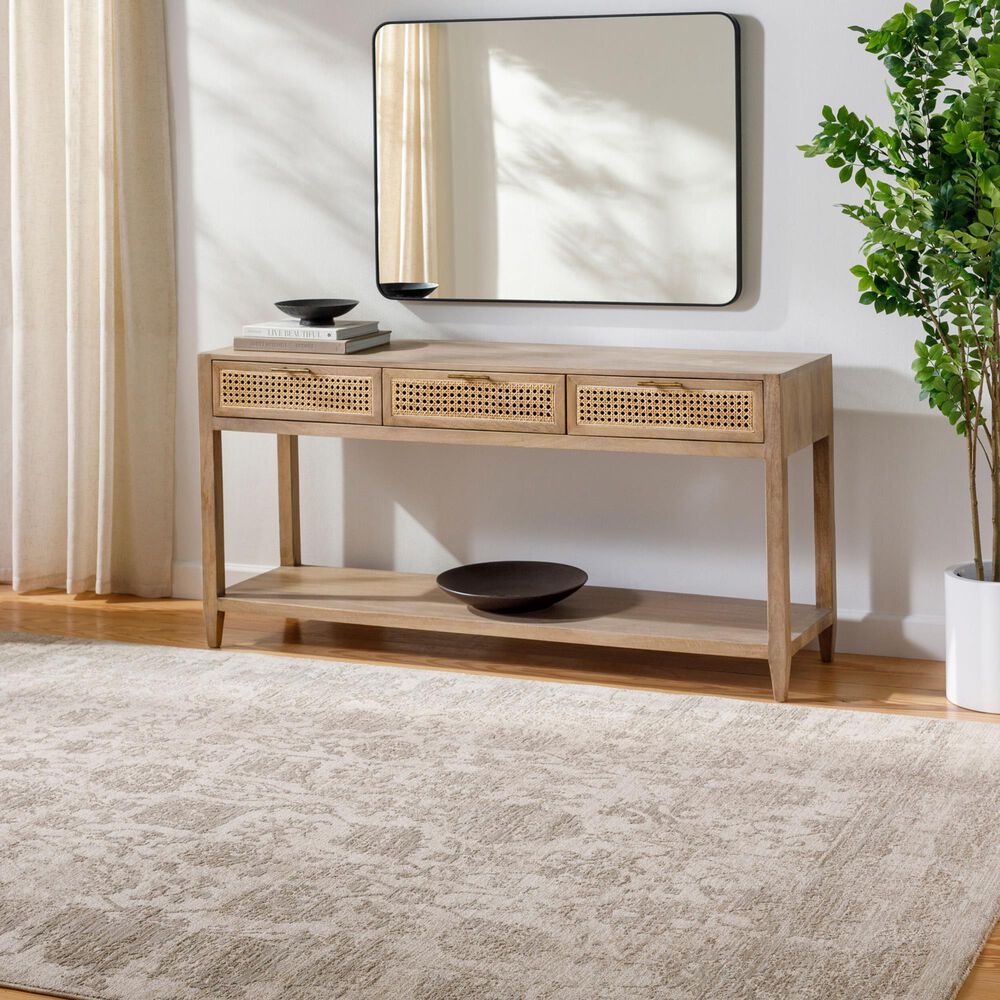 Surya Masterpiece Cream, Medium Gray and Light Gray 9&#39; x 12&#39;2&quot; Area Rug, , large