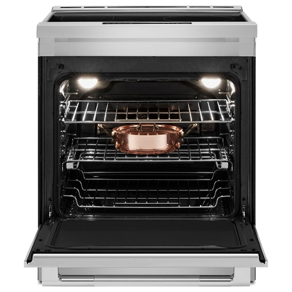 JennAir 6.2 Cu. Ft. Slide-In Electric Induction Range in Stainless Steel and Black, , large