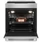 JennAir 6.2 Cu. Ft. Slide-In Electric Induction Range in Stainless Steel and Black, , large