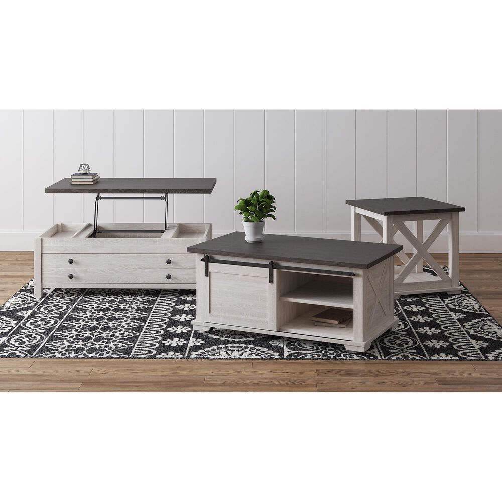 Signature Design by Ashley Dorrinson Square End Table in Gray and