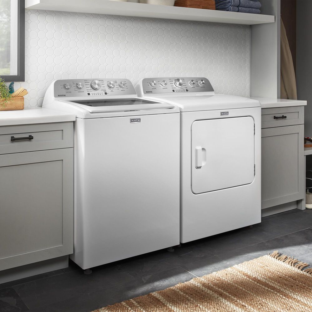 Maytag 7 Cu. Ft. Electric Dryer with Steam in White, , large