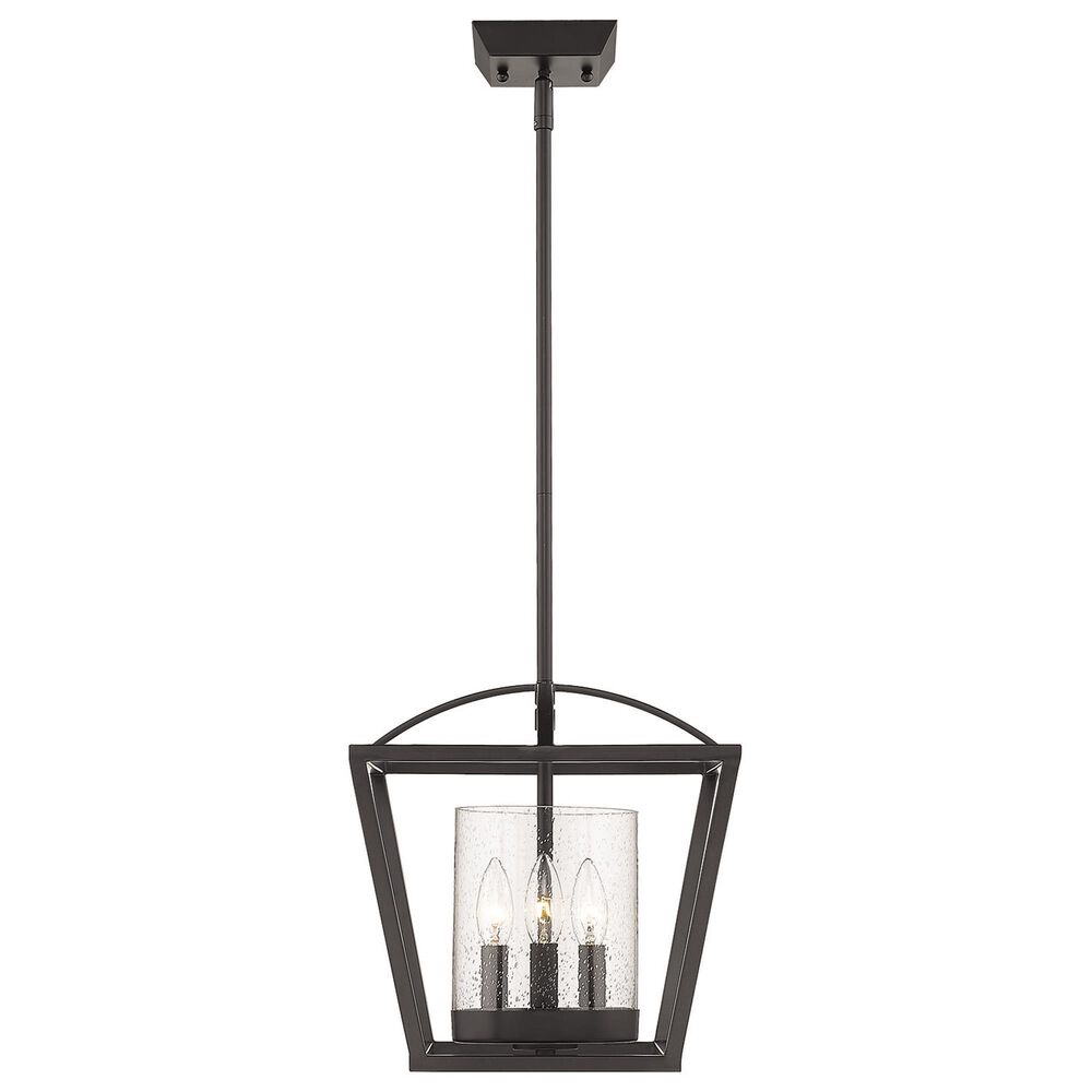 Golden Lighting Mercer 3-Light Mini Chandelier in Matte Black, , large