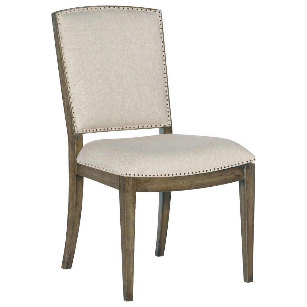 Hooker Furniture Sundance Carved Back Side Chair with Beige Cushion in Cliffside, , large