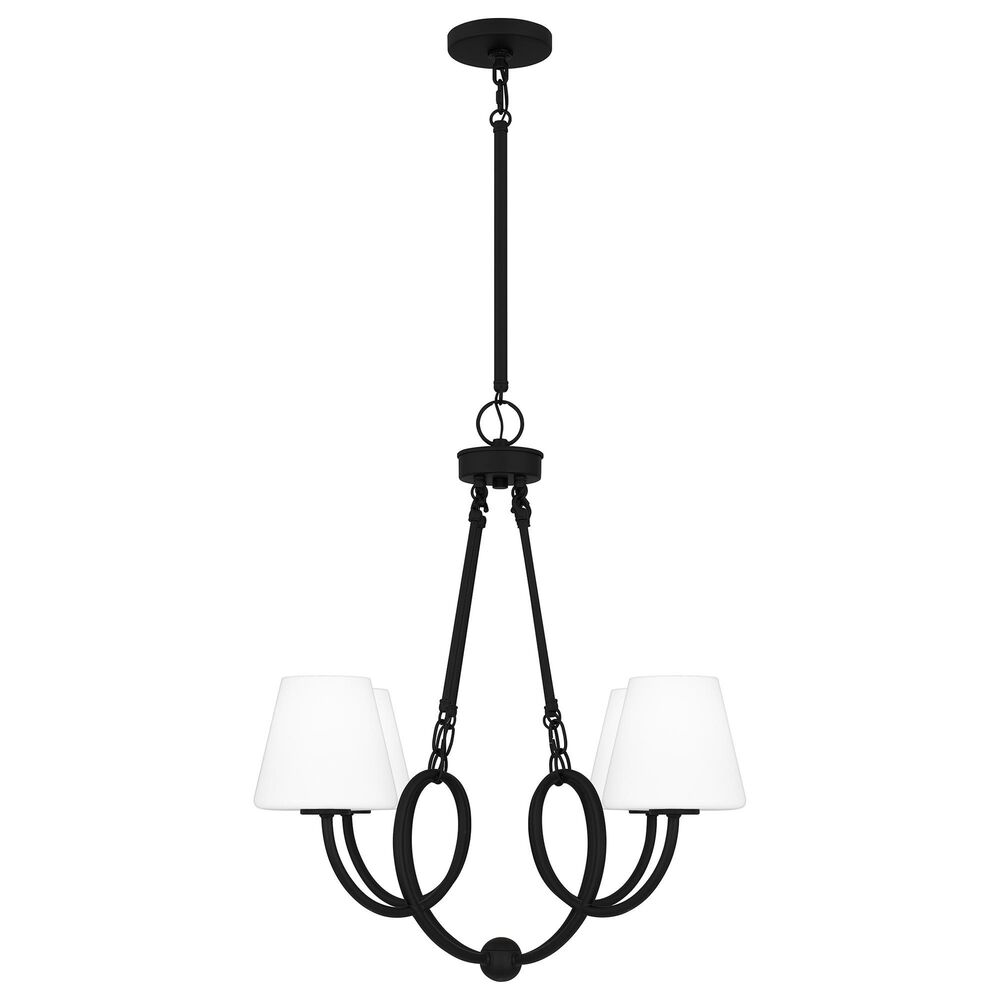 Quoizel Atkins 4-Light Chandelier in Matte Black, , large
