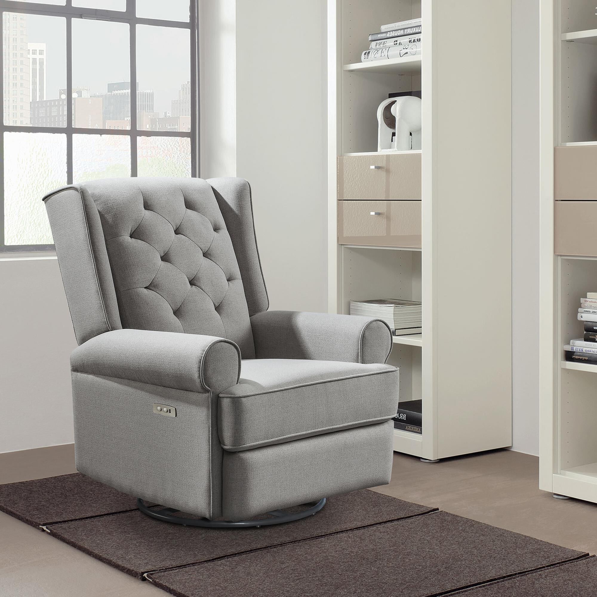 Best chairs storytime series finley shop swivel glider recliner in stone