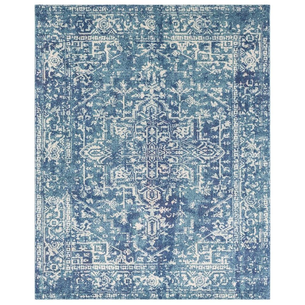 Surya Harput HAP-1023 7"10" x 10"3" Teal, Dark Blue and Beige Area Rug, , large