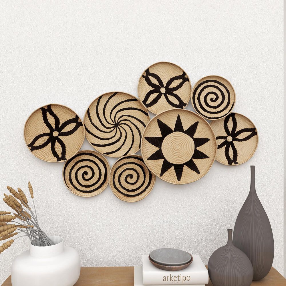 Maple and Jade 29&quot; x 44&quot; Eclectic Abstract Wall Decor in Black and Brown, , large