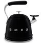 SMEG 2.3L Retro Style Electric Whistling Kettle in Black, , large