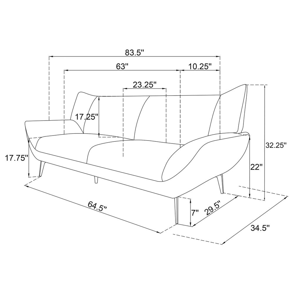 37B Acton Stationary Sofa in Teal Blue, , large