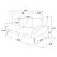 37B Acton Stationary Sofa in Teal Blue, , large