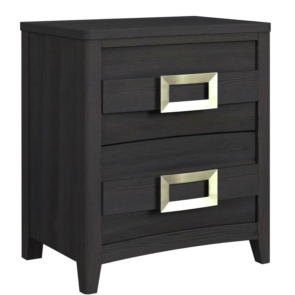 Mayberry Hill Tobias 2-Drawer Nightstand in Black, , large