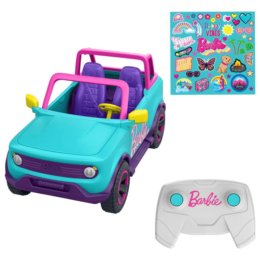 Barbie RC Barbie SUV Battery-Powered Toy Truck with Remote Control, , large