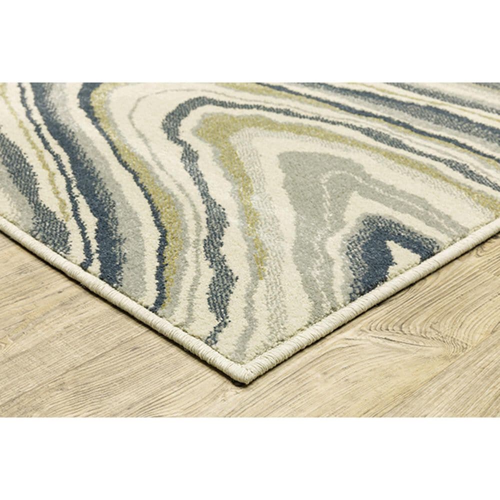 Oriental Weavers Branson 3&#39;3&quot; x 5&#39; Ivory and Blue Area Rug, , large