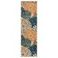 Nourison Aloha 2" x 6" Blue and Green Indoor/Outdoor Runner, , large