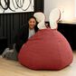 Jaxx HopSeat Bunny Oval Shaped Large Bean Bag Chair in Rosewood, , large