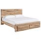 Ashley Hyanna Queen Panel Storage Bed in Tan Brown, , large