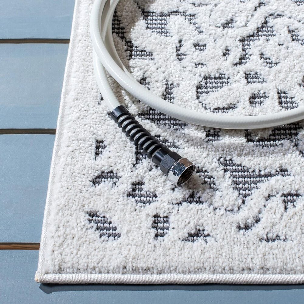 Safavieh Cabana CBN662A 8&#39; Square Ivory and Grey Indoor/Outdoor Area Performance Rug, , large