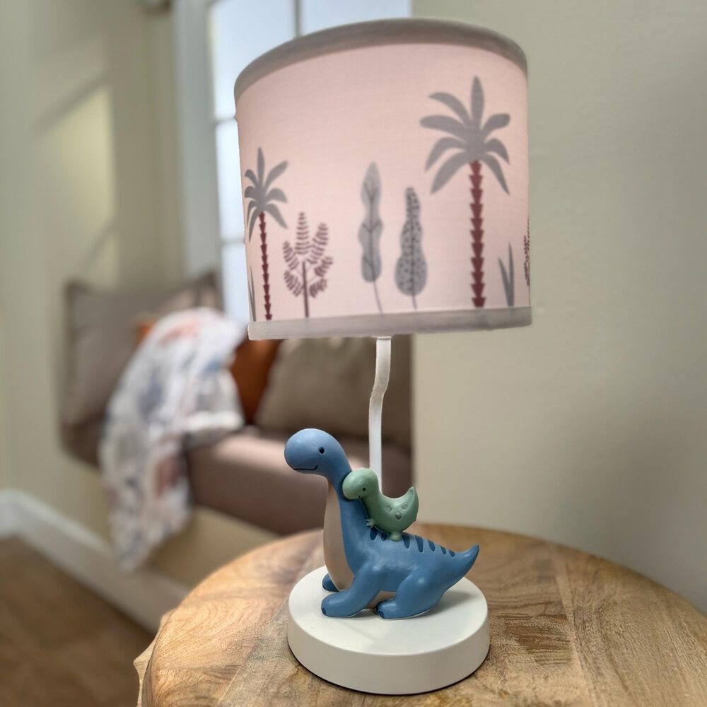 Lambs &amp; Ivy Dino-Might Table Lamp in Blue and Sage Green, , large