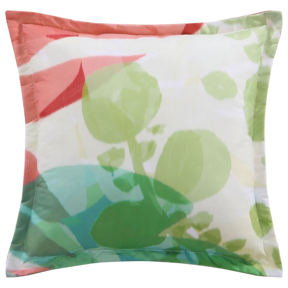 J. Queen New York Tiki 18" Square Throw Pillow in Fuchsia, , large