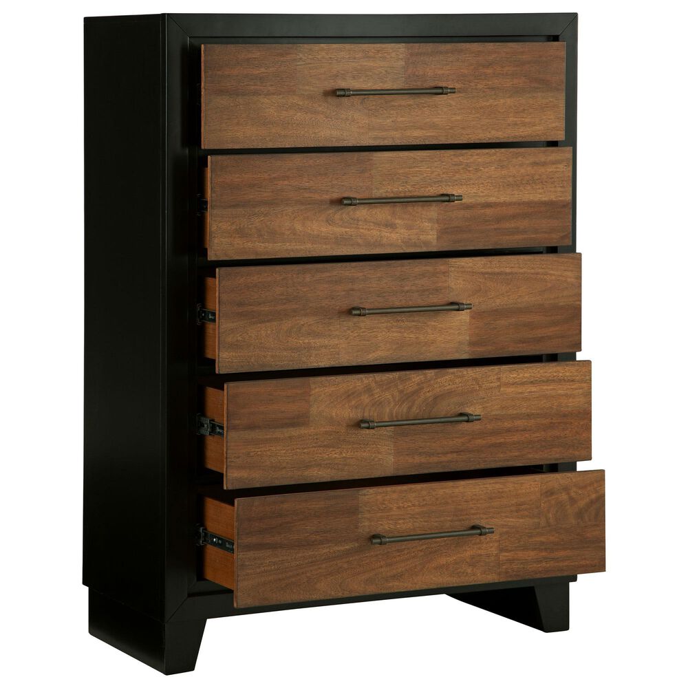 Ashley Kraeburn 5-Piece Queen Bedroom Set in Brown and Black, , large