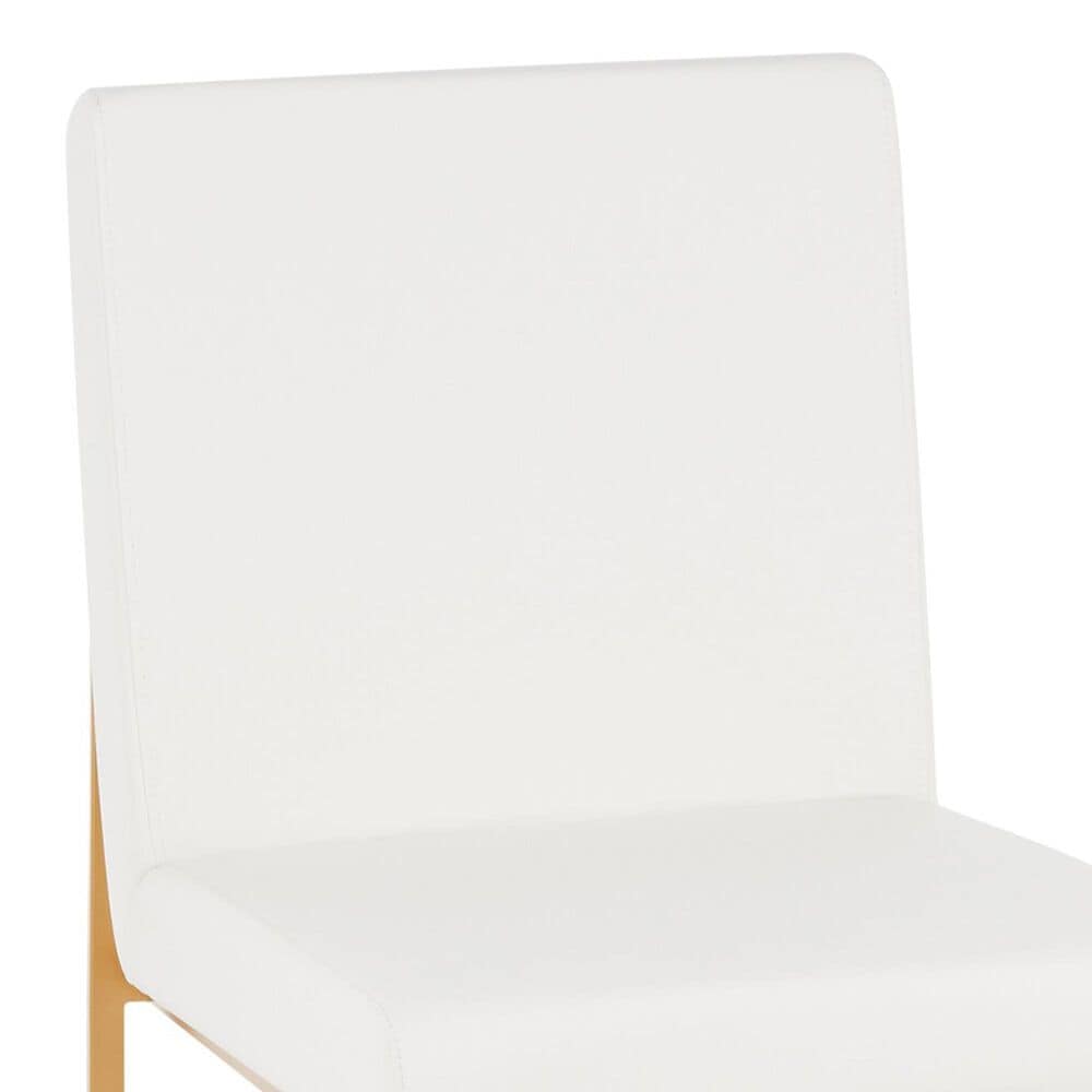 Lumisource Fuji Side Chair with White Cushion in Gold (Set of 2), , large