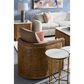 Fairfield Chair Portobello Rectangular End Table in White, Light Brown and Brushed Brass, , large