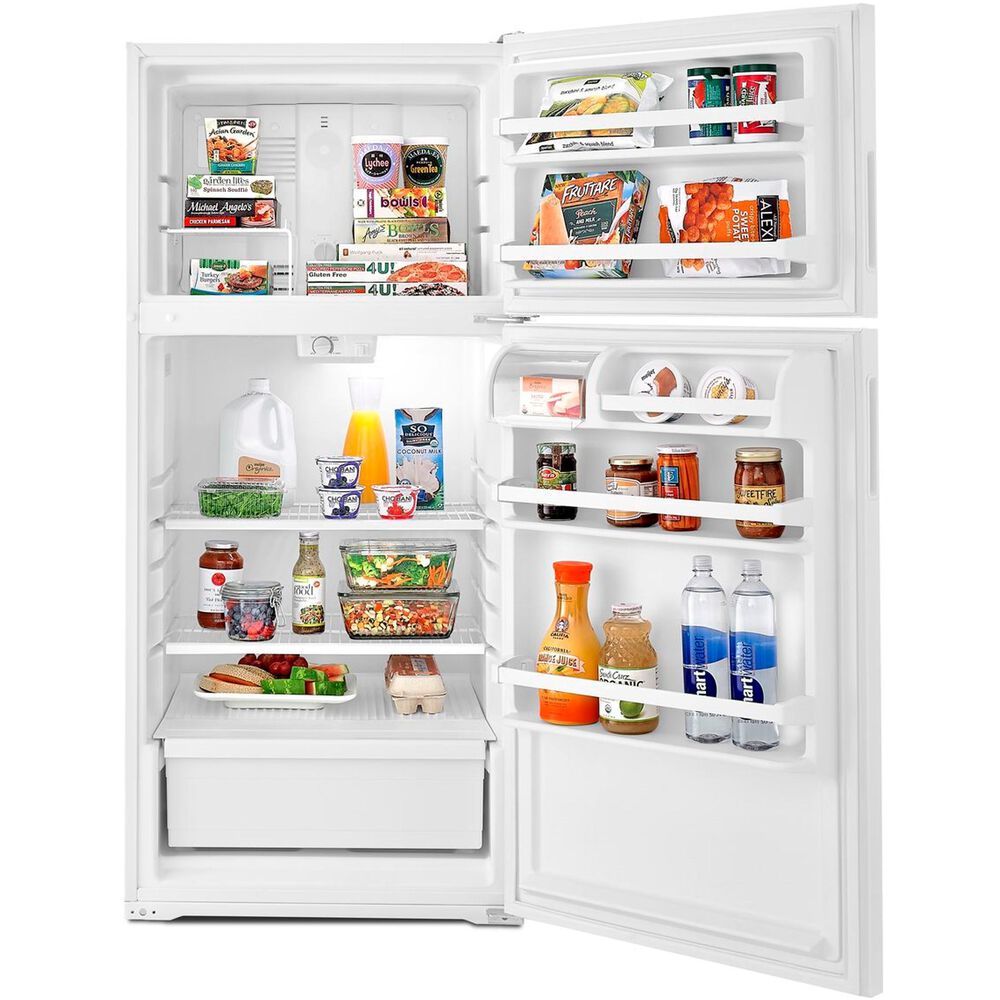 Amana 14 Cu. Ft. 28&quot; Wide Top-Freezer Refrigerator with Dairy Bin in White, , large