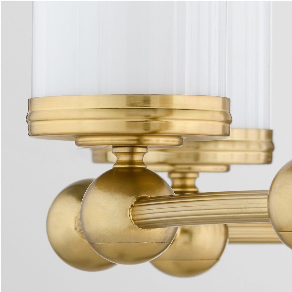 Quorum Lee Blvd 2.0 8 Light Chandelier in Aged Brass, , large