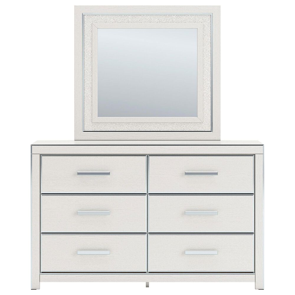 Ashley Zuraleus 5-Piece King Upholstered Platform Bedroom Set in Matte White, , large