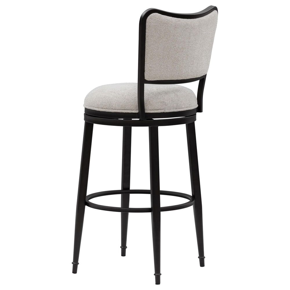 Armen Living Baxter Swivel Bar Height Stool in Cream, , large