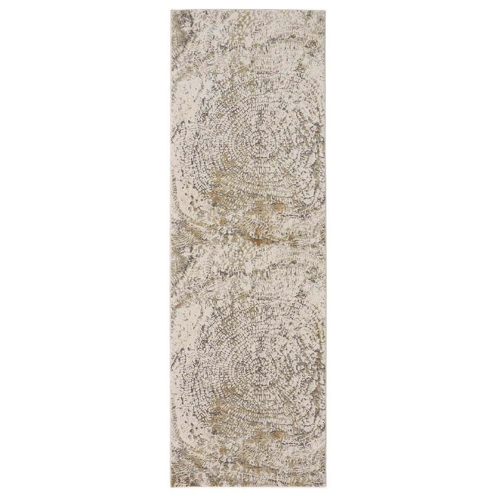 Feizy Parker 2"6" x 8" Silver and Ivory Runner, , large