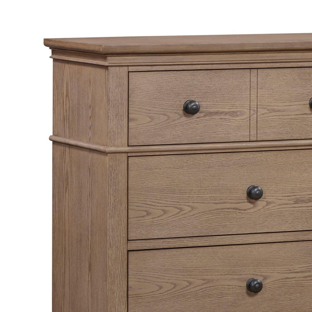 Riva Ridge Oxford 6-Drawer Dresser with Mirror in Tan, , large