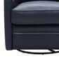 Italiano Furniture Turner Leather Swivel Glider in Blue (Set of 2), , large