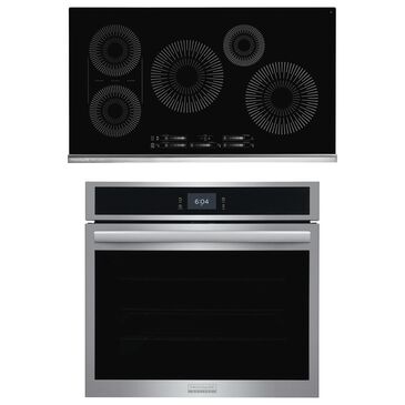 Frigidaire Gallery 2-Piece Kitchen Package with 30" Single Electric Wall Oven and 36" Induction Cooktop in Stainless Steel and Black, , large