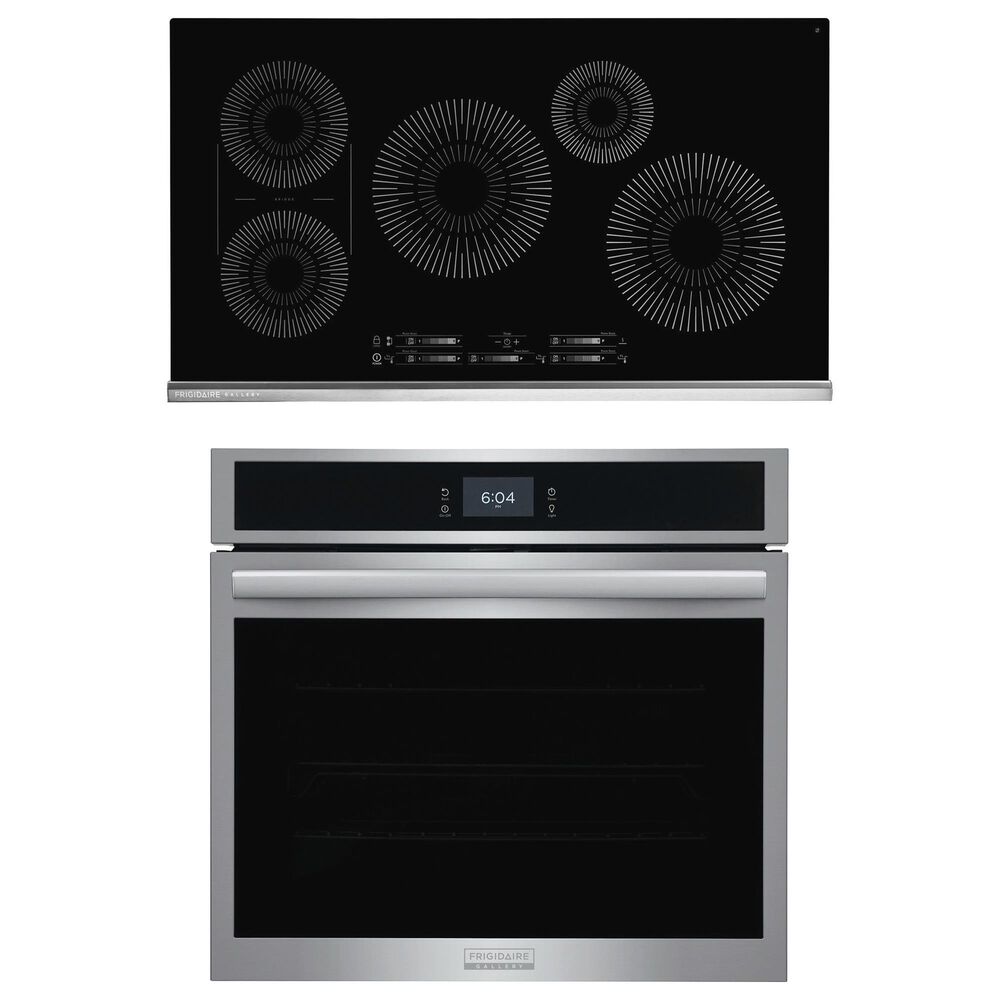 Frigidaire Gallery 2-Piece Kitchen Package with 30" Single Electric Wall Oven and 36" Induction Cooktop in Stainless Steel and Black, , large