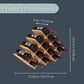 HOMLUX Modern Lattice 13-Bottle Bamboo Countertop Wine Rack in Natural, , large