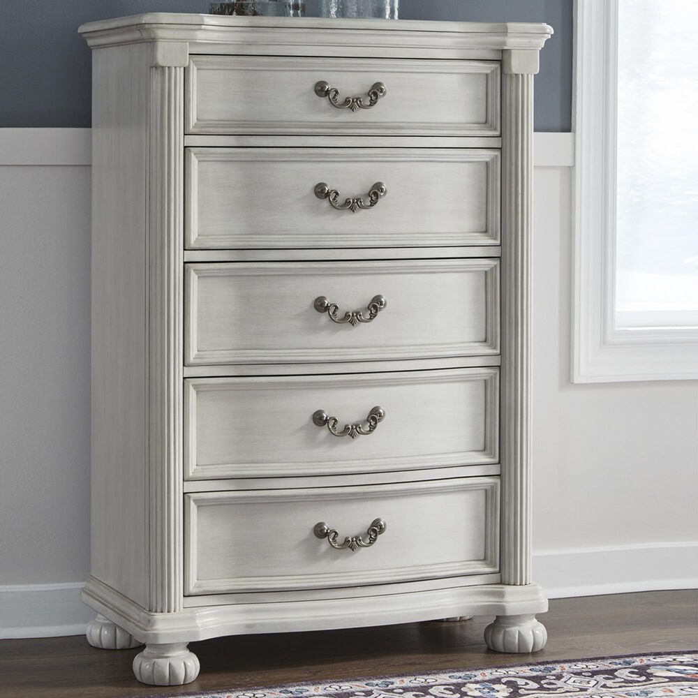 Ashley Montelaine 5-Drawer Chest in Antique White, , large