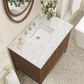 James Martin Vanities Myrrin 36" Vanity in Mid-Century Walnut with 3 cm Ethereal Noctis Quartz Top, , large