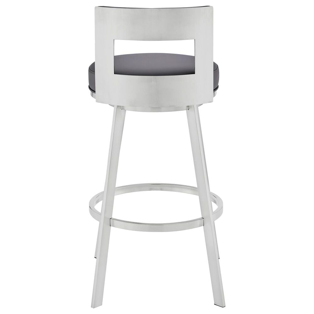 Blue River Flynn 30&quot; Swivel Bar Stool in Silver, , large