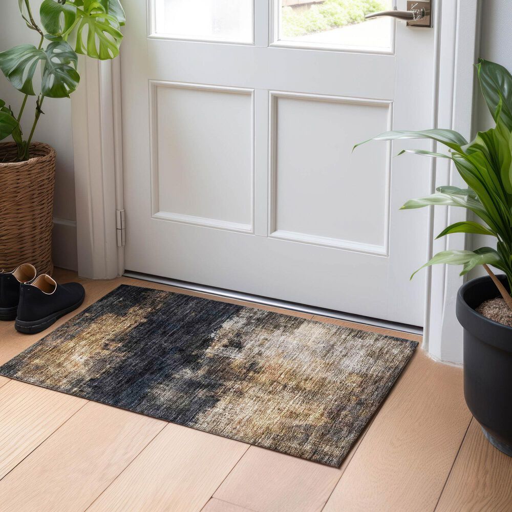 Dalyn Rug Company Nouveau NV17 1&#39;8&quot; x 2&#39;6&quot; Charcoal Indoor/Outdoor Area Rug, , large